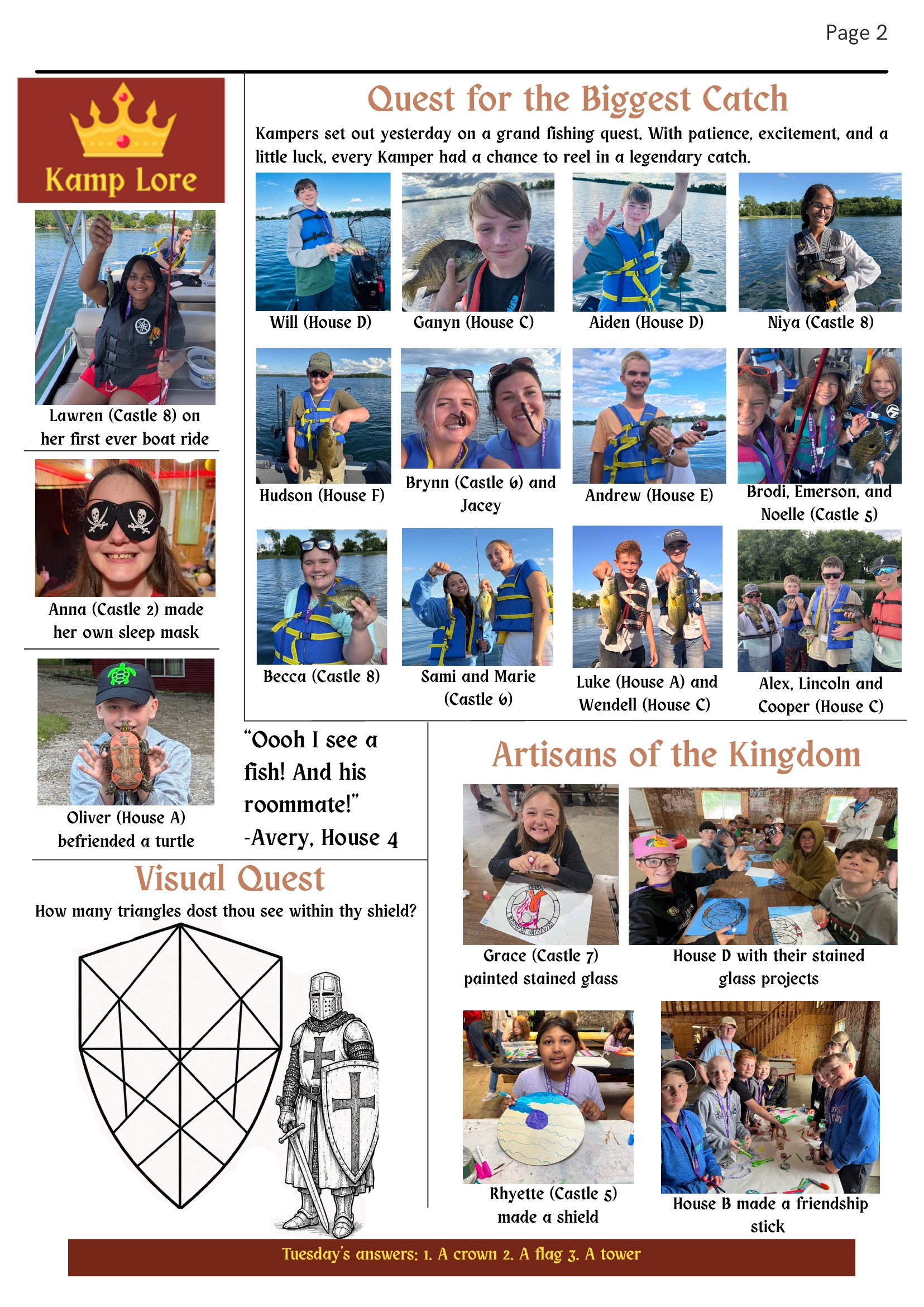 Kamp KACE Summer Newspaper – Wednesday, Page 2