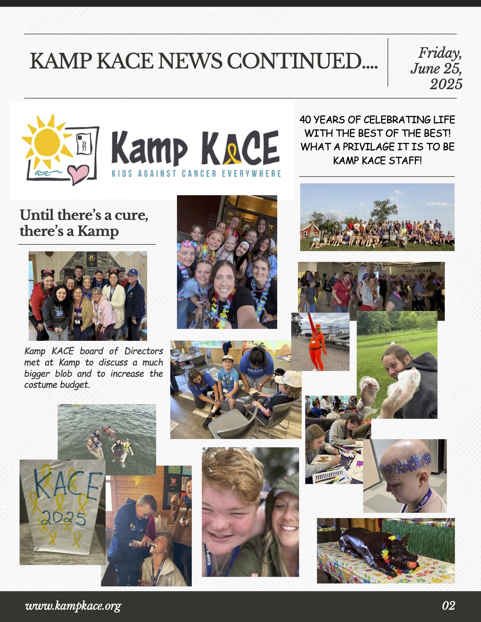Kamp KACE Summer Newspaper 2025 – Friday, Page 2